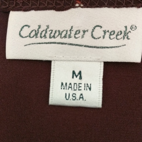 Coldwater Creek Brown Short Sleeve Top Sz M - Picture 5 of 7